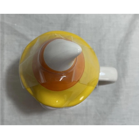 Rae Dunn Candy Corn Mug With Gnome Topper RARE HTF CUTE GNOME RETIRED DESIGN NWT - Picture 5 of 10